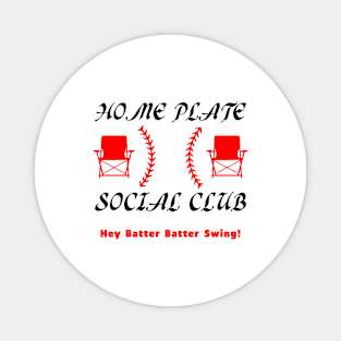 Home Plate Social Club Pitches Be Crazy Baseball Mom Womens Magnet